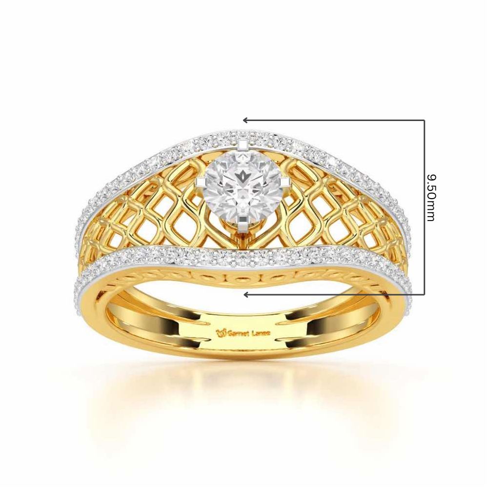 Shimmer Radiance Solitaire Ring - Yellow Gold - Image 5