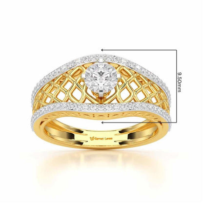 Shimmer Radiance Solitaire Ring - Yellow Gold - Image 5