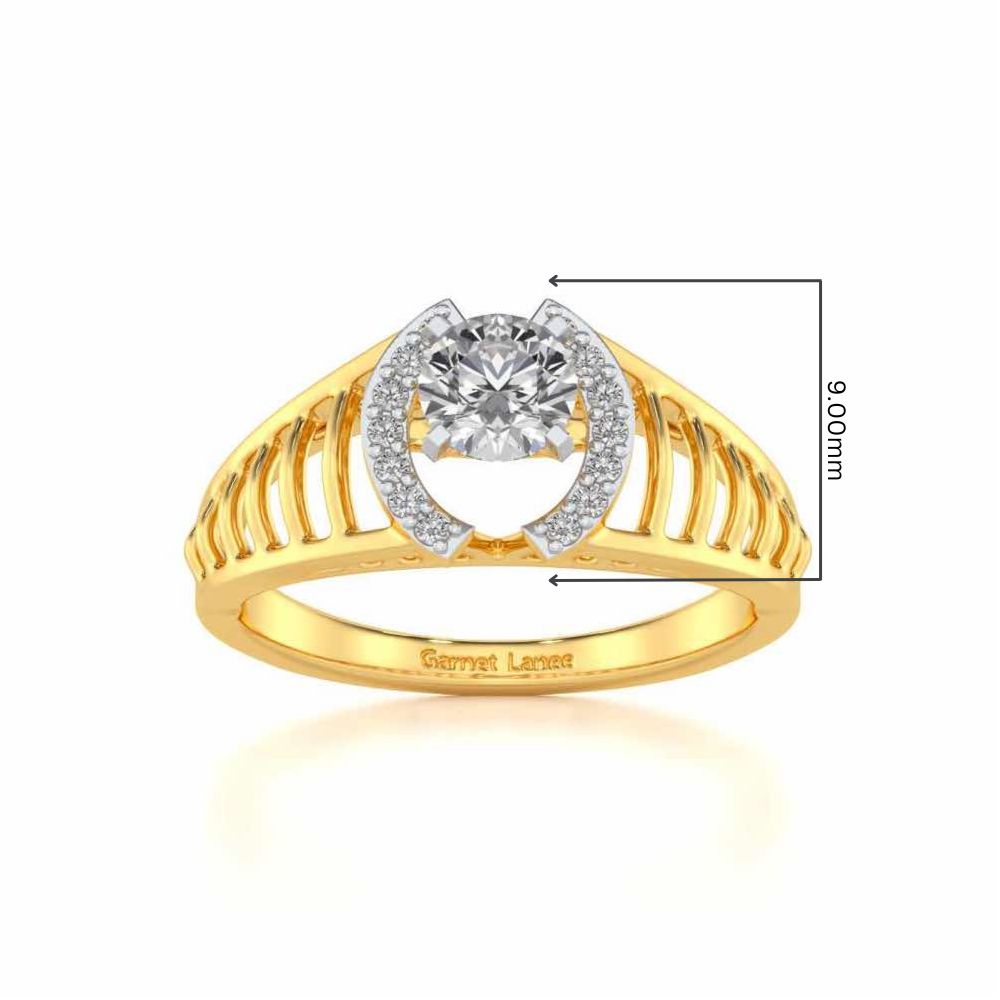 Sparsh Solitaire Ring - Yellow Gold - Image 5