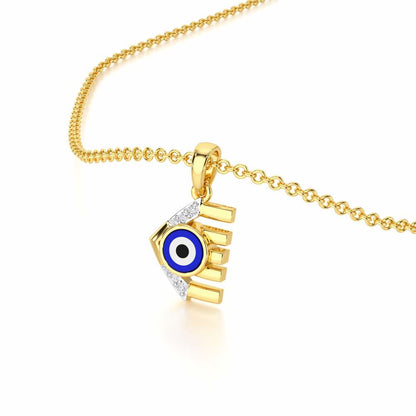 Fate Protector Silver Pendant - Yellow Gold - Image 2