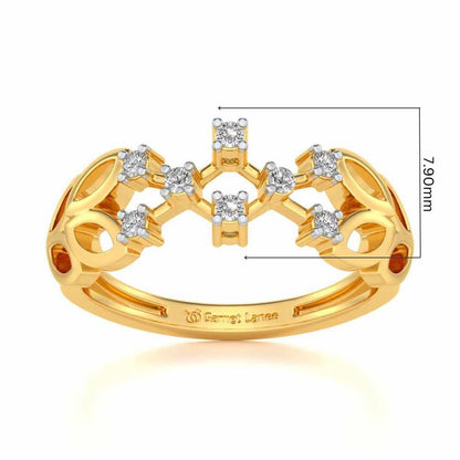 Magic Constellation Silver Ring - Yellow Gold - Image 5