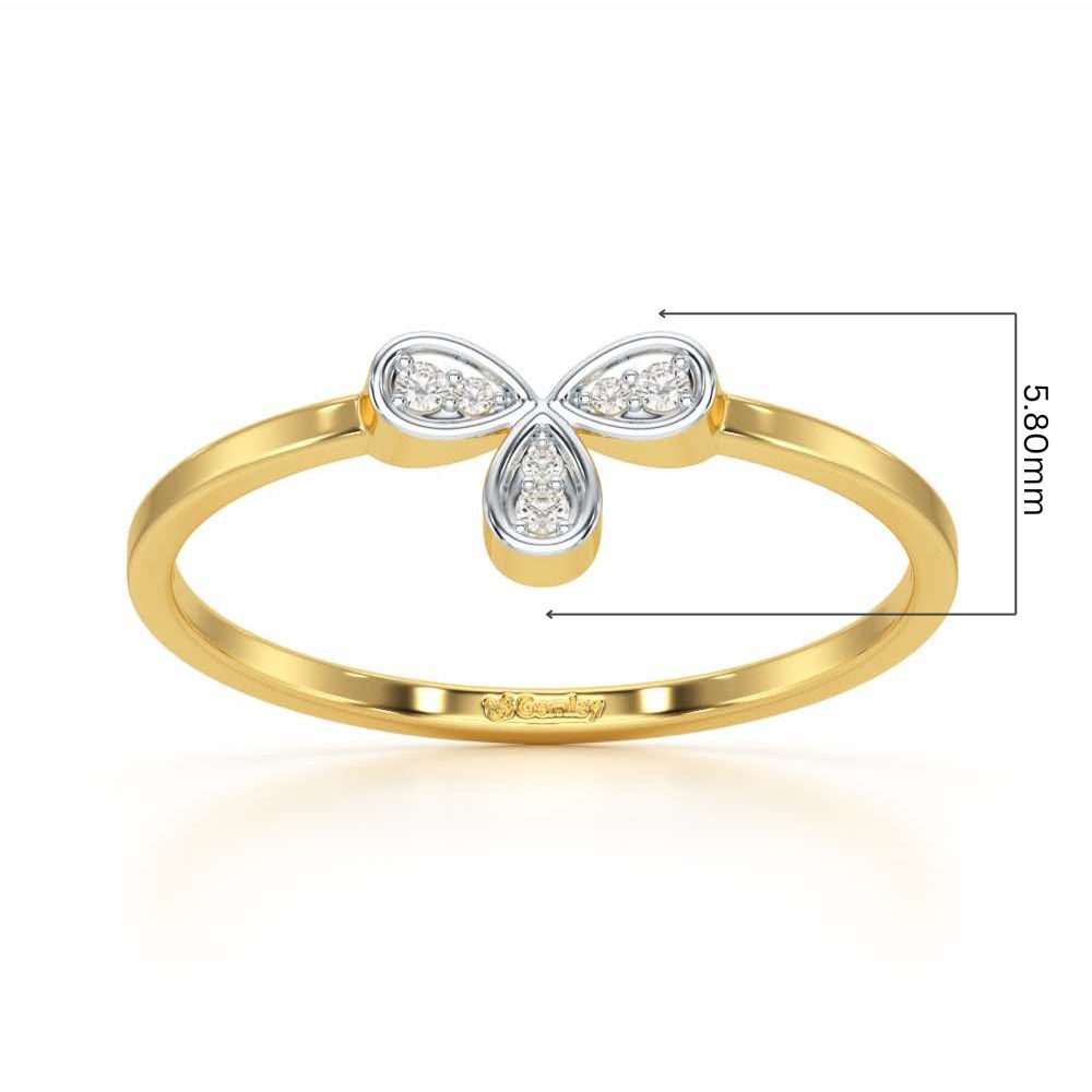 Glow Petals Silver Ring - Yellow Gold - Image 5