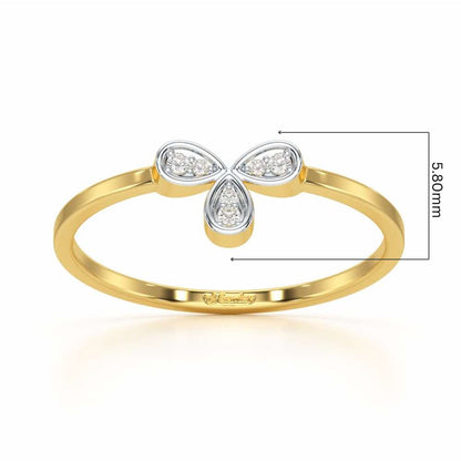 Glow Petals Silver Ring - Yellow Gold - Image 5