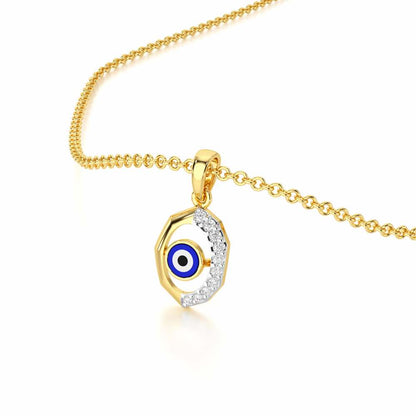 Mystic Guardian Silver Pendant - Yellow Gold - Image 2