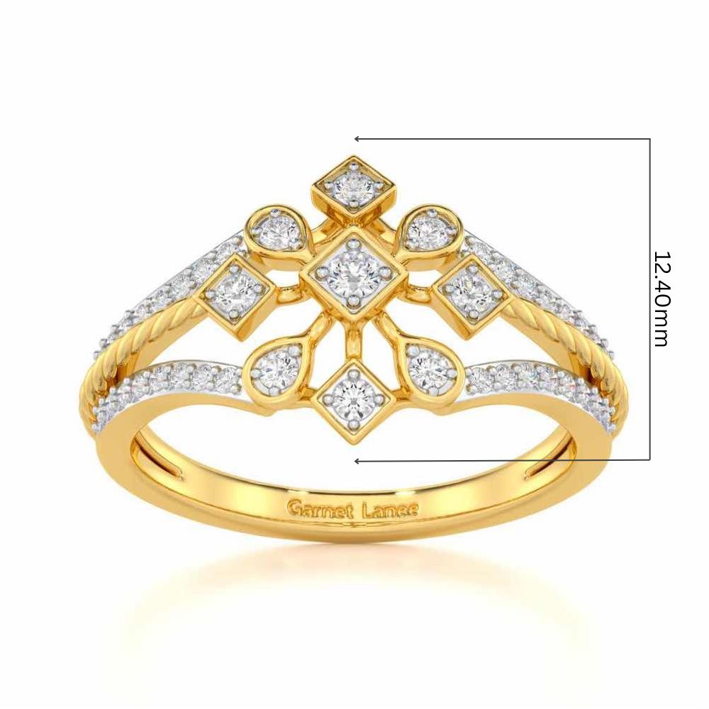 Blessed Shine Silver Ring - Yellow Gold - Image 5