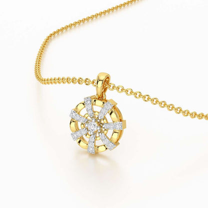 Ethereal Charm Silver Pendant - Yellow Gold - Image 2