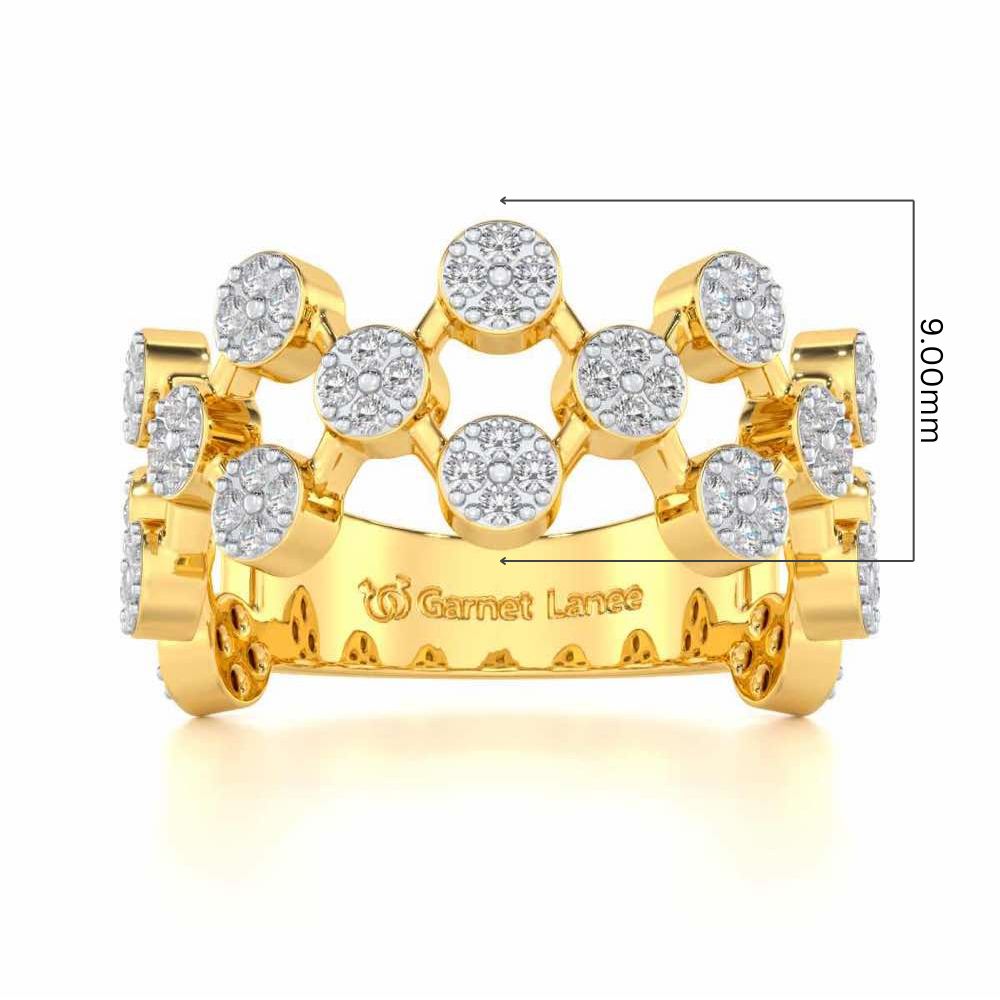 Ritual Rhythm Silver Band Ring - Yellow Gold - Image 5