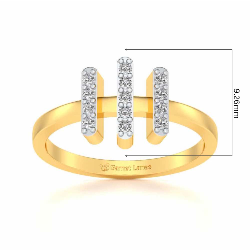 Ekanta Silver Ring - Yellow Gold - Image 5