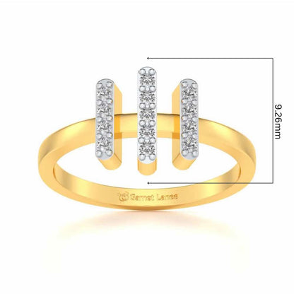 Ekanta Silver Ring - Yellow Gold - Image 5