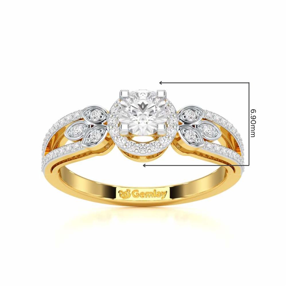 Opulent Radiance Solitaire Ring - Yellow Gold - Image 5