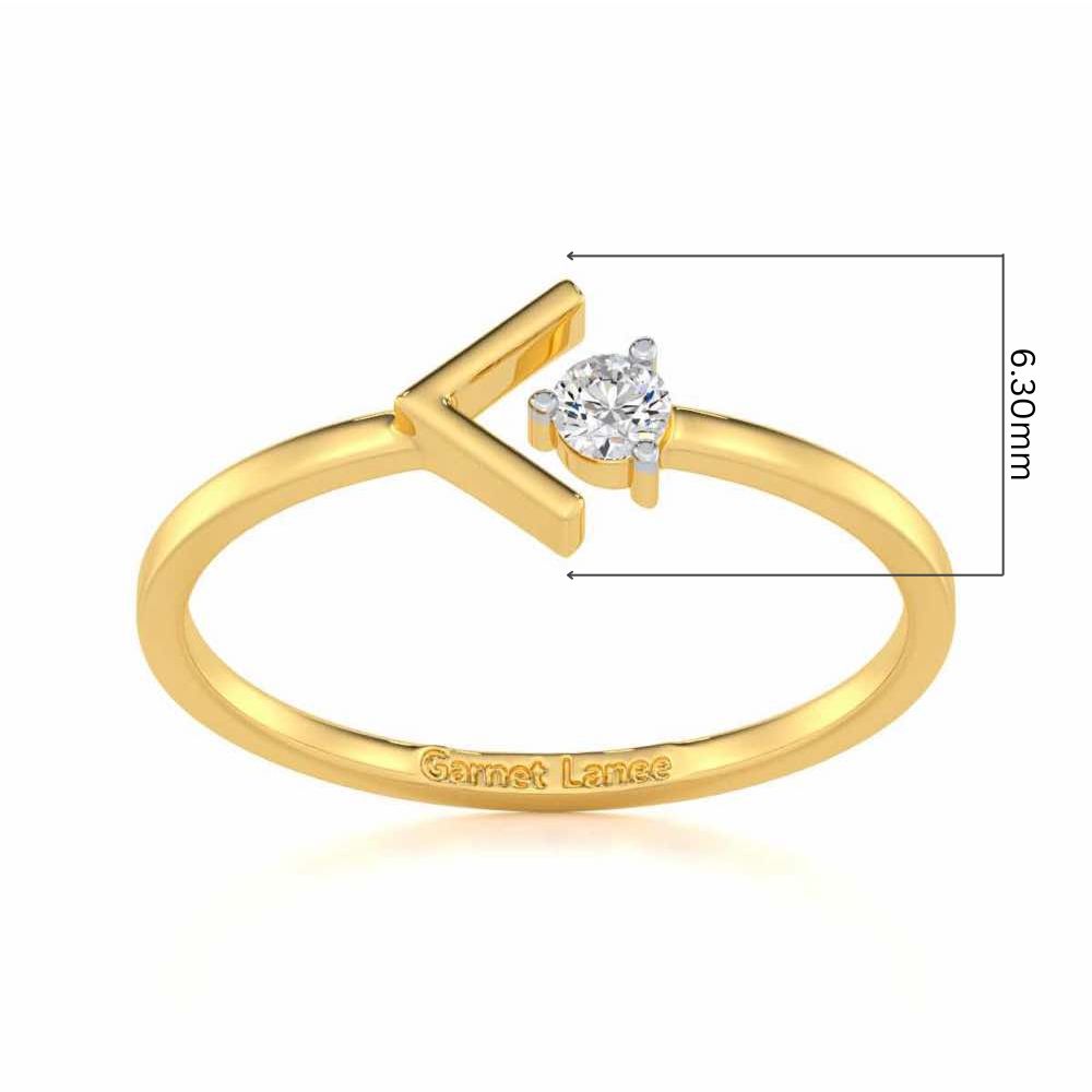 Enchanting Glamour Silver Ring - Yellow Gold - Image 5