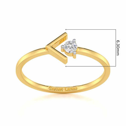 Enchanting Glamour Silver Ring - Yellow Gold - Image 5