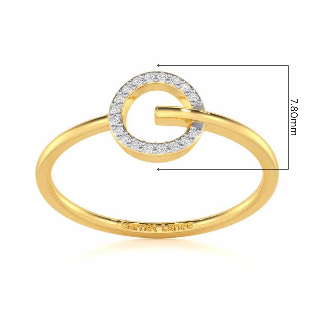 Majesticy Sparkle Silver Ring - Yellow Gold - Image 5