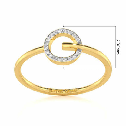 Majesticy Sparkle Silver Ring - Yellow Gold - Image 5
