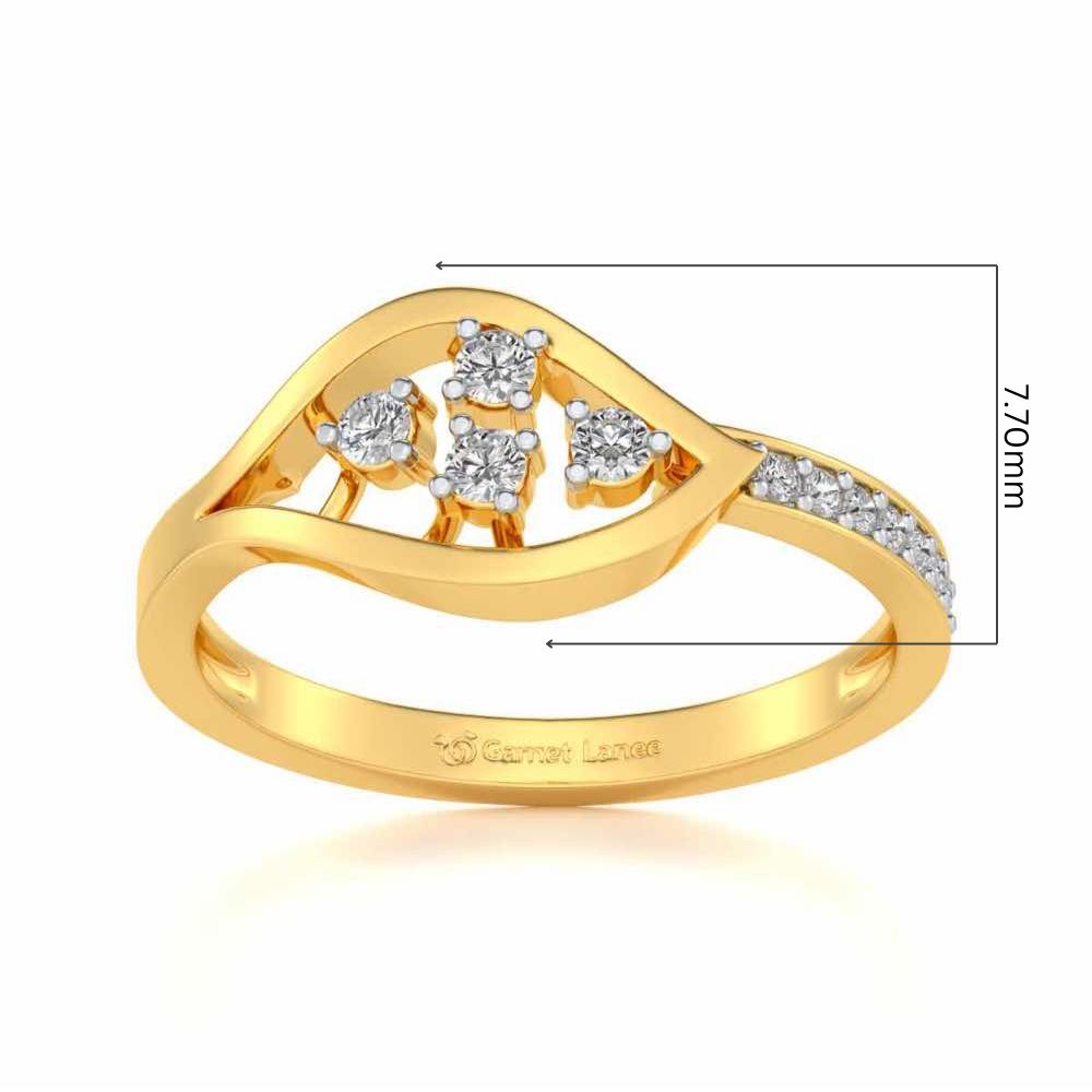 Peeper Silver Ring - Yellow Gold - Image 5