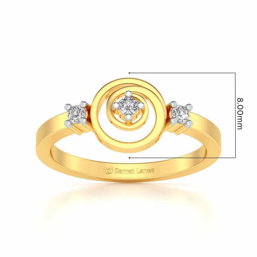 Akshara Silver Ring - Yellow Gold - Image 5
