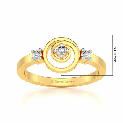 Akshara Silver Ring - Yellow Gold - Image 5
