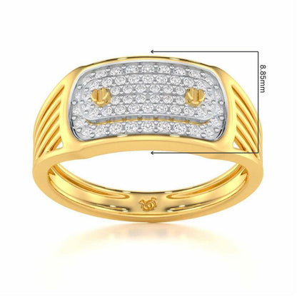 Pritish Silver Ring For Men - Yellow Gold - Image 5