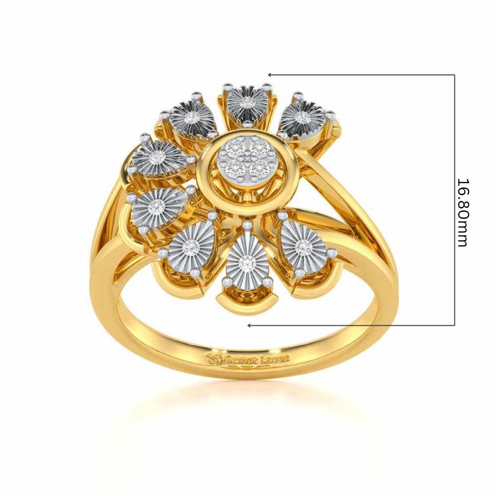 Zest Glow Silver Ring - Yellow Gold - Image 5