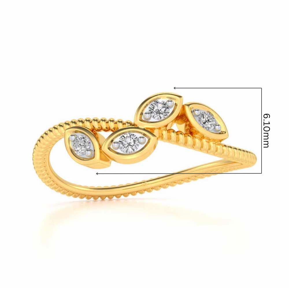 Chakshu Silver Ring - Yellow Gold - Image 5
