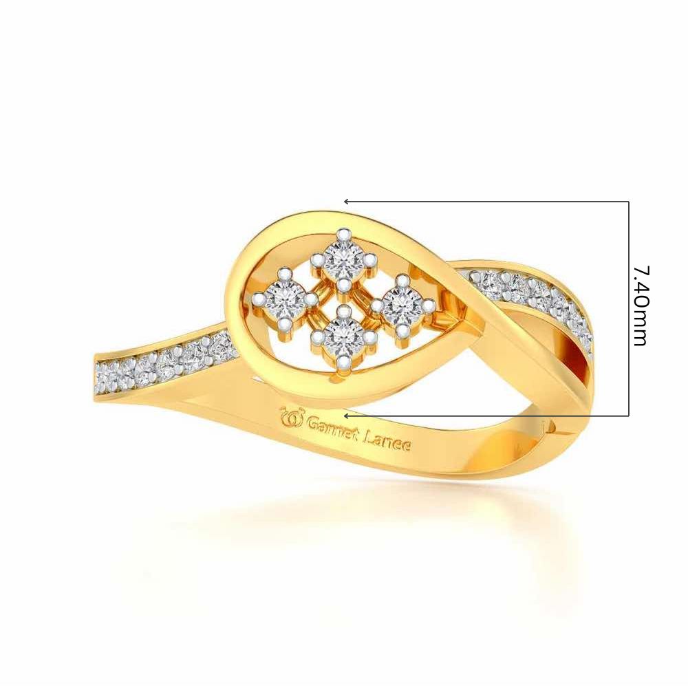 Bell Braided Silver Ring - Yellow Gold - Image 5