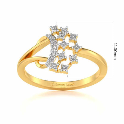 Heena Silver Ring - Yellow Gold - Image 5