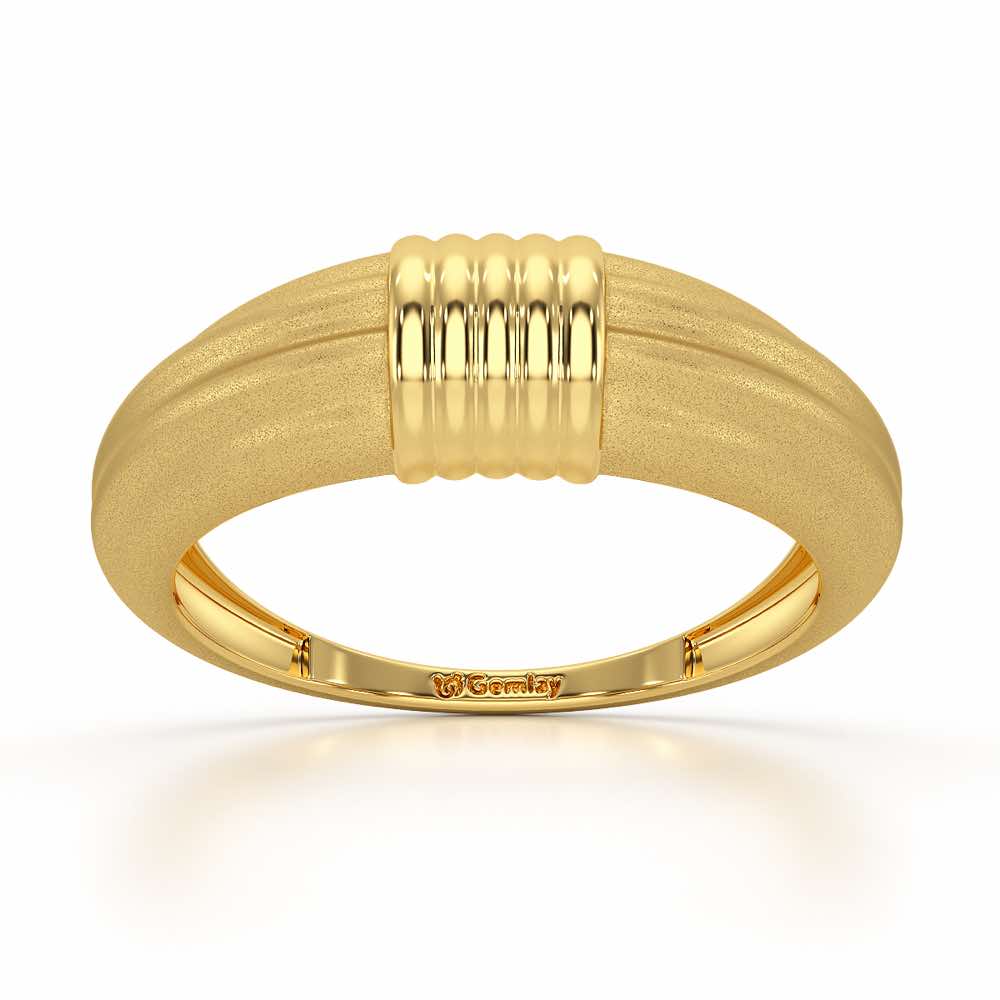 Jasmine Silver Ring - Yellow Gold - Image 2