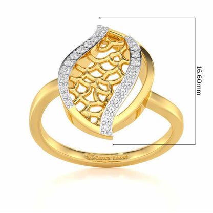 Sway Shine Silver Ring - Yellow Gold - Image 5