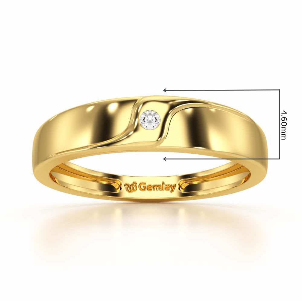 Noctura Silver Ring For Men - Yellow Gold - Image 2