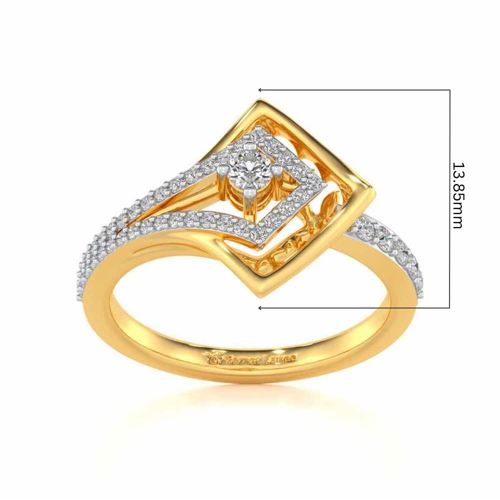 Arrow Eye Silver Ring - Yellow Gold - Image 5