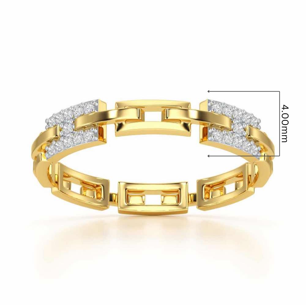 Buckle Silver Ring - Yellow Gold - Image 5