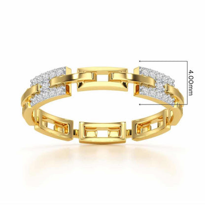 Buckle Silver Ring - Yellow Gold - Image 5