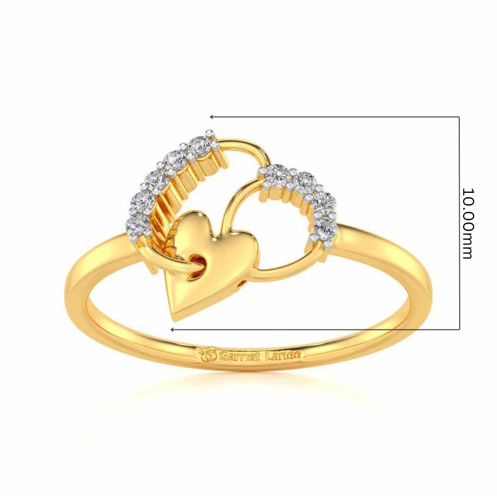 Sewn Love Silver Ring - Yellow Gold - Image 5