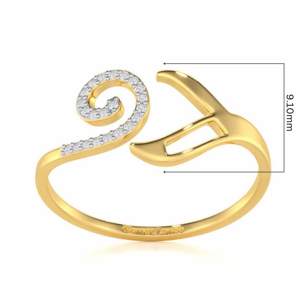 Scintillating Symphony Silver Ring - Yellow Gold - Image 5