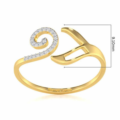 Scintillating Symphony Silver Ring - Yellow Gold - Image 5