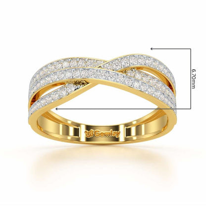 Supreme Helix Silver Ring - Yellow Gold - Image 2