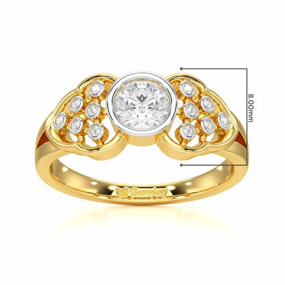 Enchanting Shimmer Solitaire Ring - Yellow Gold - Image 5