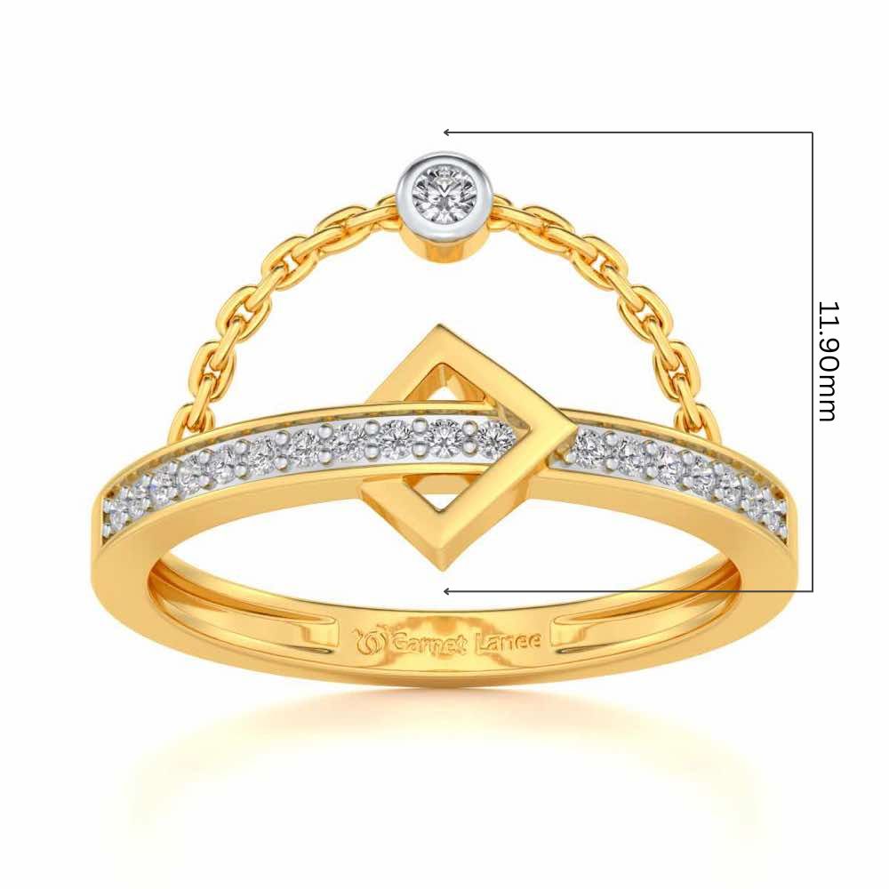 StrategicAlly Enchained Silver Ring - Yellow Gold - Image 5