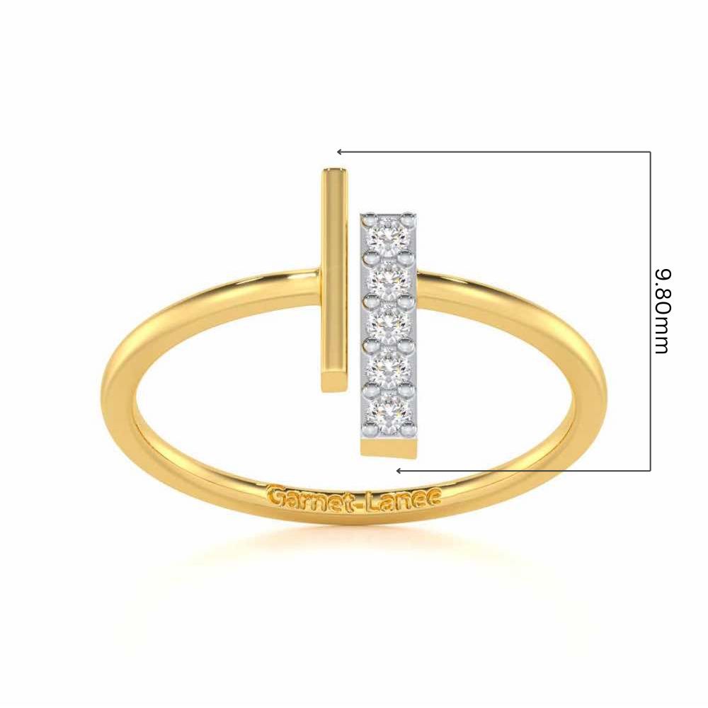 Regal Brilliance Silver Ring - Yellow Gold - Image 5
