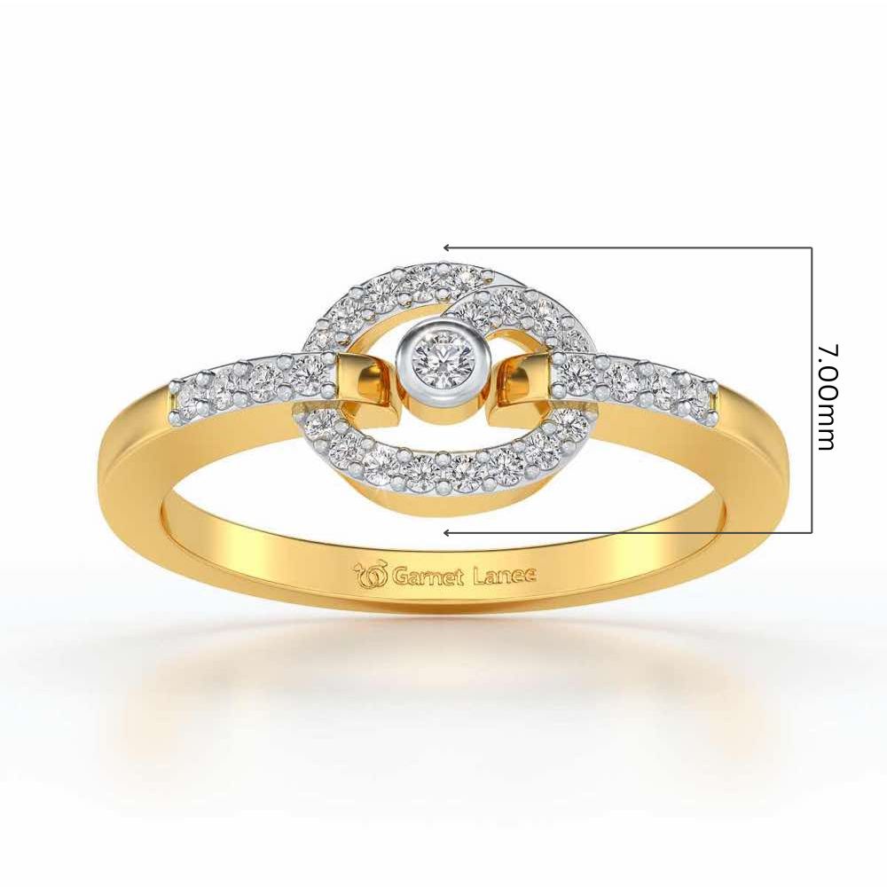 Arna Silver Ring - Yellow Gold - Image 5