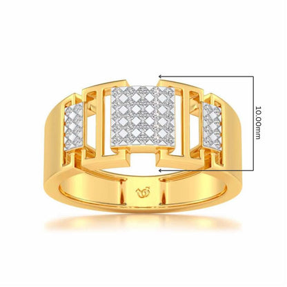 Respectful Silver Ring For Men - Yellow Gold - Image 5