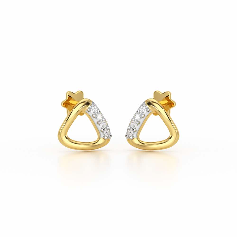 Twinkle Loops Silver Earrings - Yellow Gold - Image 2