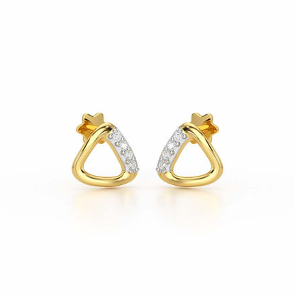 Twinkle Loops Silver Earrings - Yellow Gold - Image 2