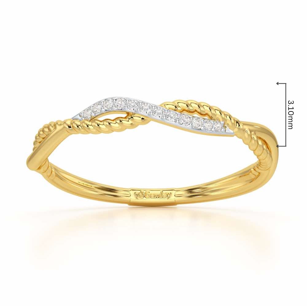 Turning Glowy Silver Ring - Yellow Gold - Image 2