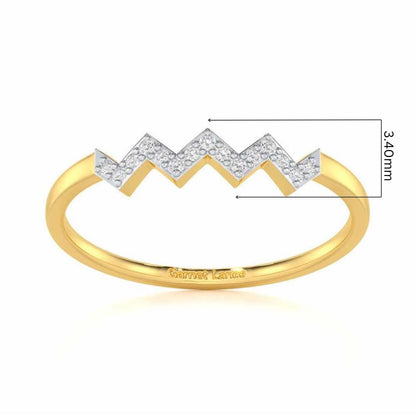 Celestial Serenade Silver Ring - Yellow Gold - Image 5