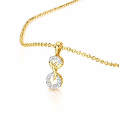 Delicate Halos Silver Pendant - Yellow Gold - Image 2