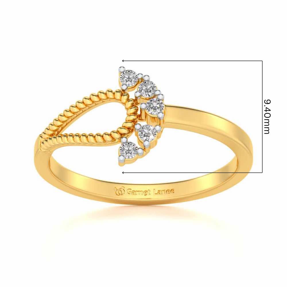 Pinnacle Silver Ring - Yellow Gold - Image 5
