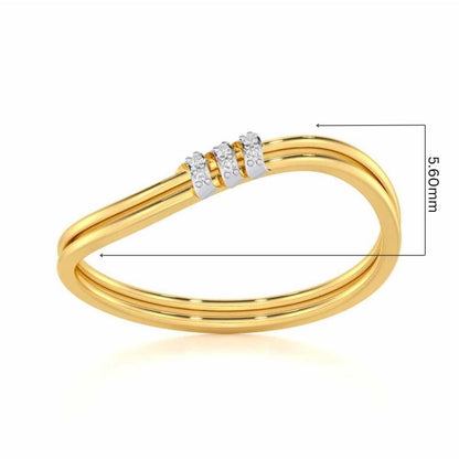 Celestial Charm Silver Ring - Yellow Gold - Image 5