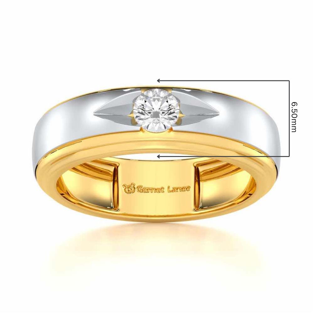Eminent Stone Men Solitaire Ring - Yellow Gold - Image 5