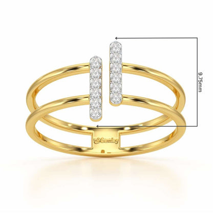 Just Meeting Silver Ring - Yellow Gold - Image 2